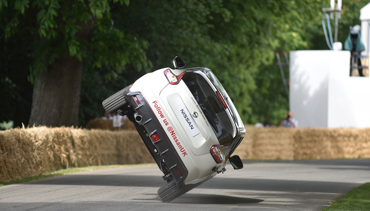 New two-wheeled record for Nissan Juke NISMO RS and Terry Grant