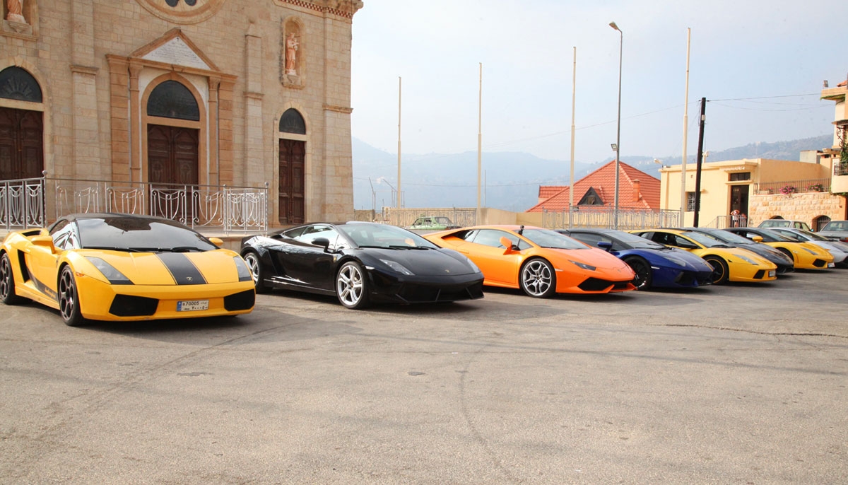 Lamborghini hits the road to Bkessine