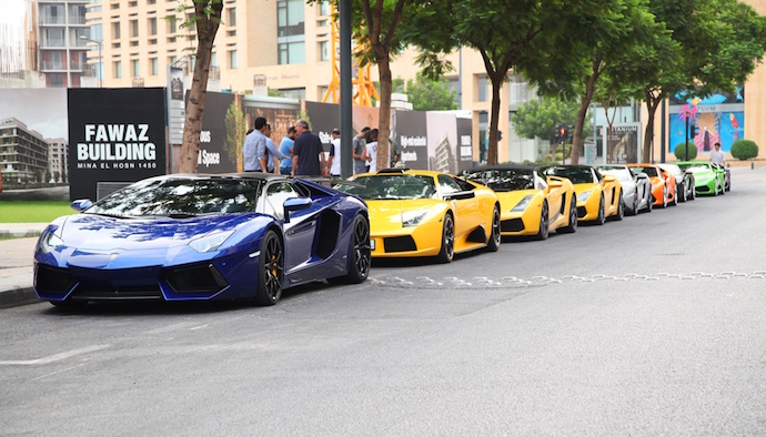 Lamborghini hits the road to Bkessine